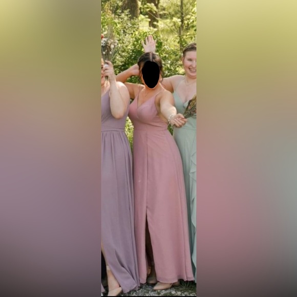 Azazie Anna Dusty Rose Chiffon Bridesmaid Dress - Picture 3 of 3